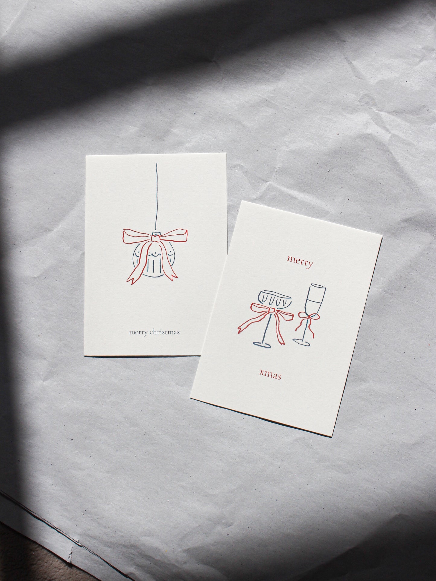 Postcard 'merry xmas' (risography)