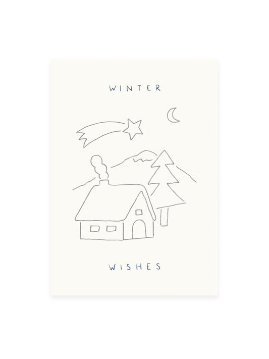 Postcard 'WINTER WISHES' (Risography)